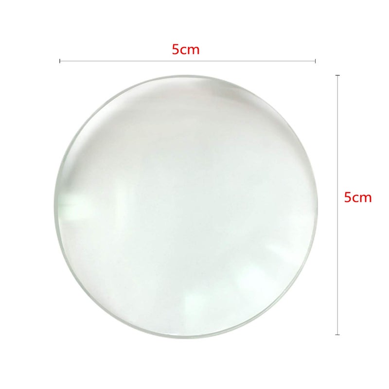RUIXIB HD 30X Magnification Magnifying Glass 50MM Diameter Double Convex Lens Glass Optical Magnifier Glass Jewelry Loupe for Reading Coins Stamps Maps Craft Labs 90MM Focal Length - Image 5
